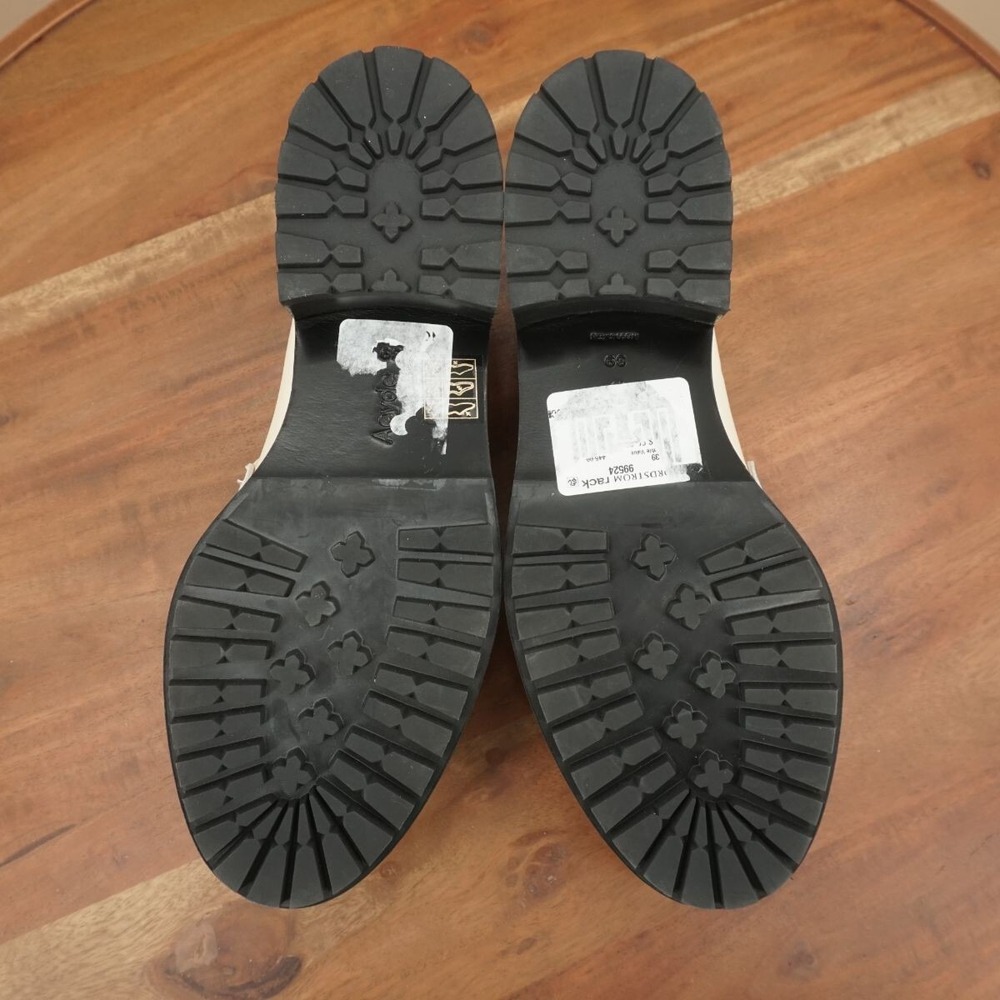 Aeyde Womens Ruth Penny Loafers Lug Sole cream White Leather Size 39 EU / 8 US - Picture 8 of 9